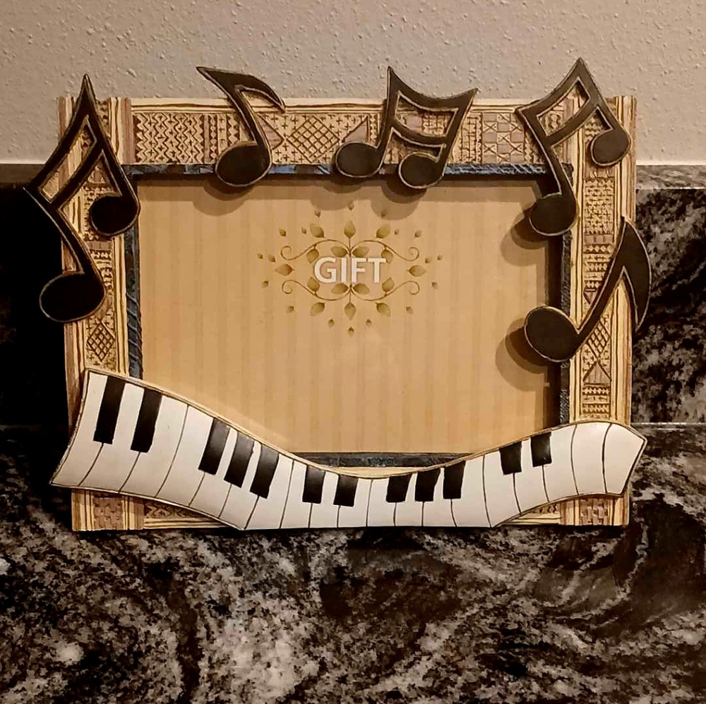 Unique Music Theme Photo Frame 4x6 Piano Musical Notes Resin Picture Frame Gift